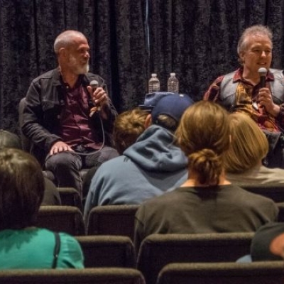 Keynote Conversation with Jello Biafra and Karl Alvarez - photo by Hyphytek / Bryon Metcalf - FoCoMX 10, April 2018