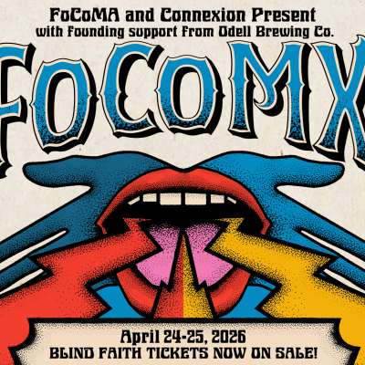 FoCoMX 2026 mouth and lightning poster