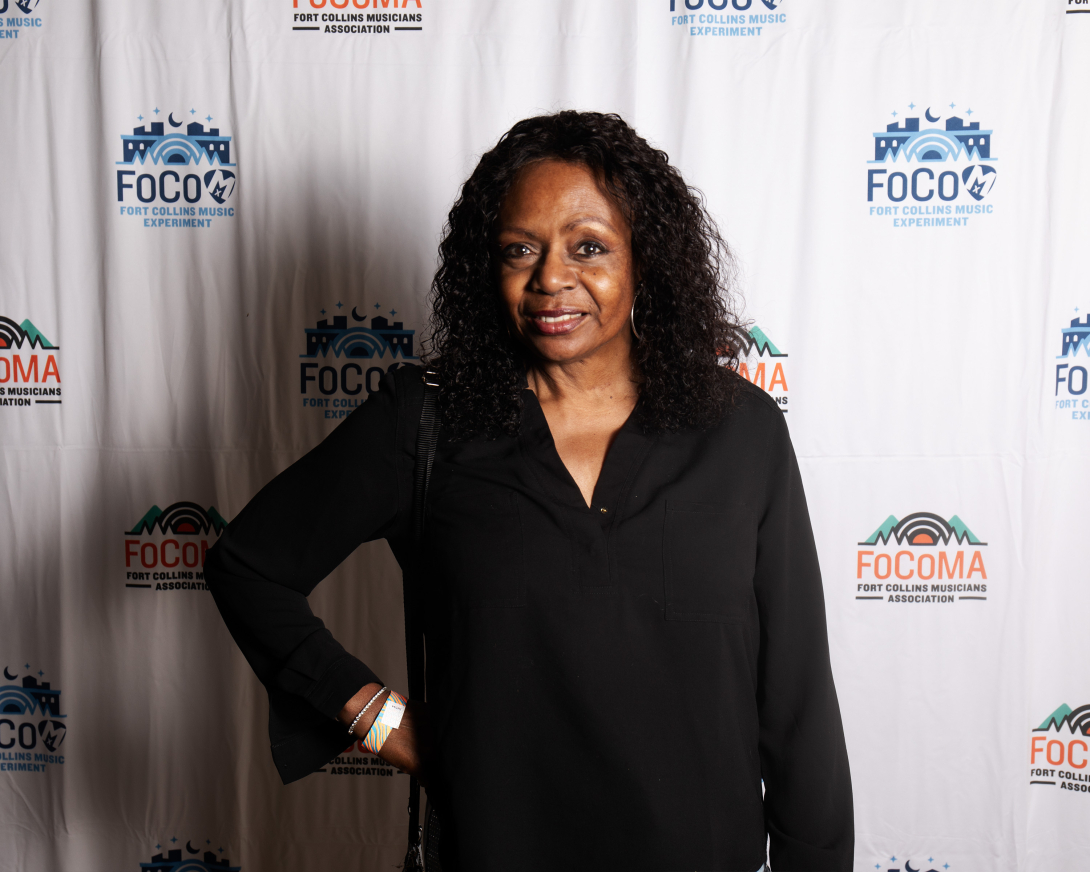 Guests at Peer Awards Photo by Marc Leverette standing in front of FoCoMA step-and-repeat 