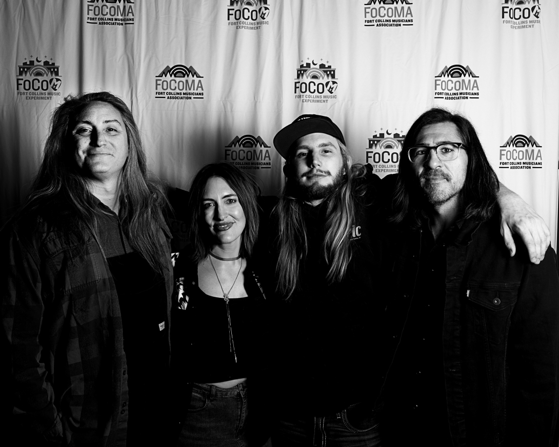 Guests at Peer Awards Photo by Marc Leverette standing in front of FoCoMA step-and-repeat 