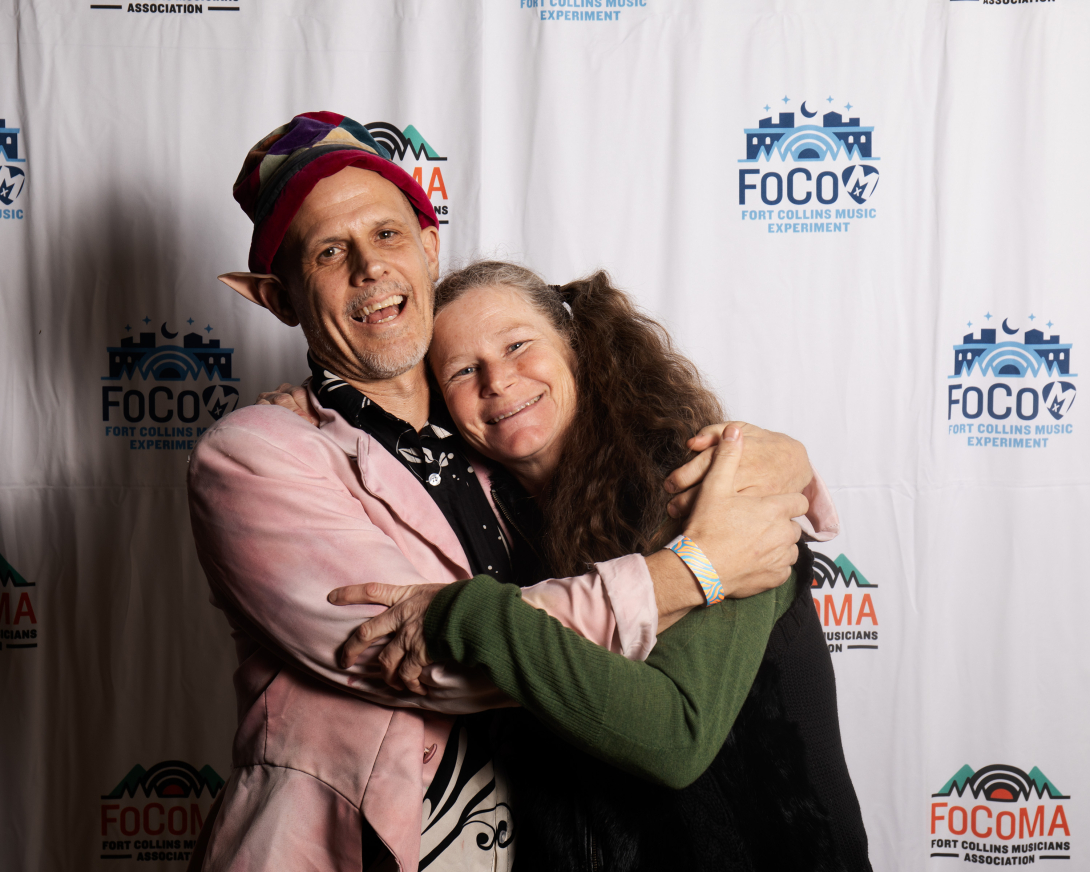 Guests at Peer Awards Photo by Marc Leverette standing in front of FoCoMA step-and-repeat 