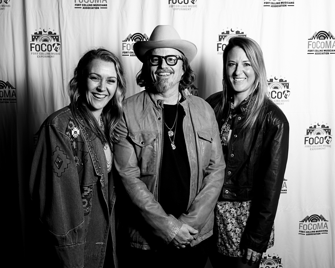 Guests at Peer Awards Photo by Marc Leverette standing in front of FoCoMA step-and-repeat 