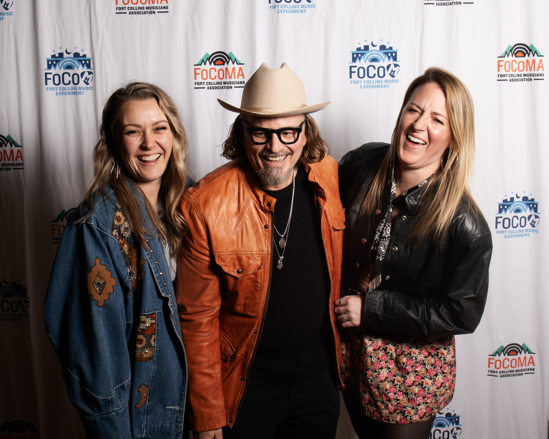 Guests at Peer Awards Photo by Marc Leverette standing in front of FoCoMA step-and-repeat 