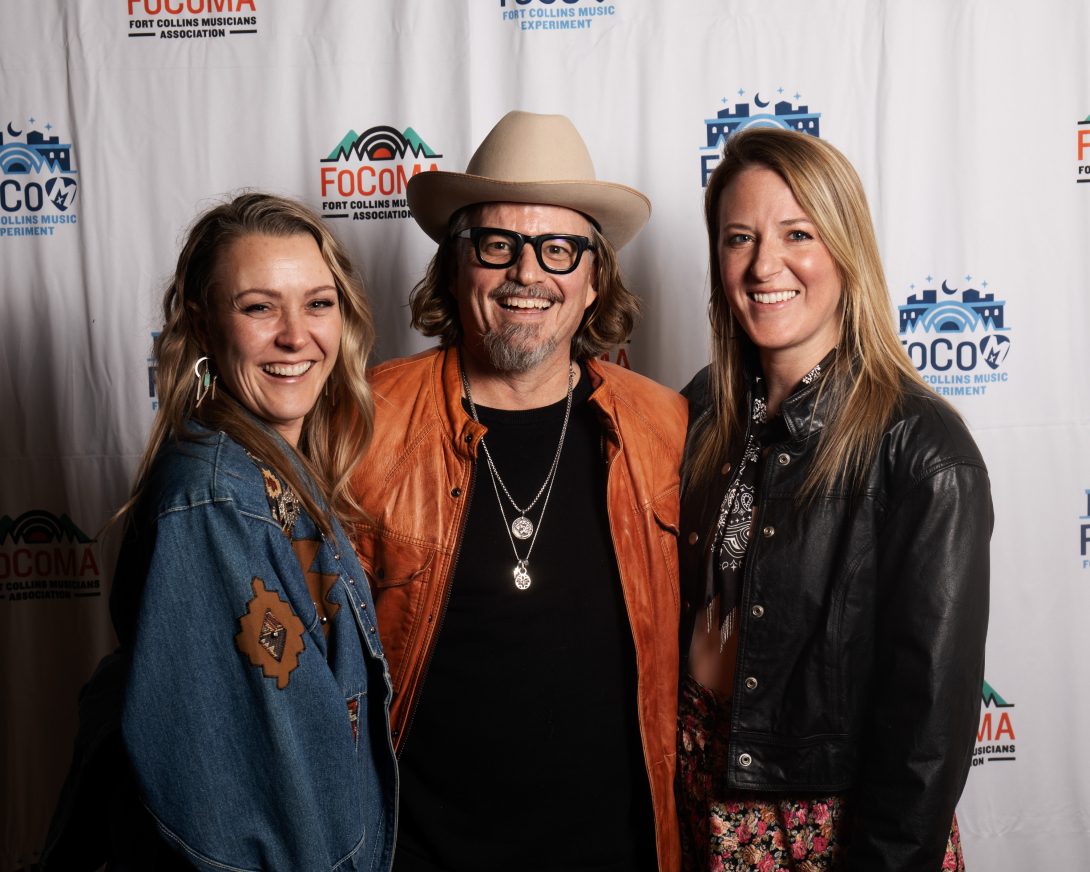 Guests at Peer Awards Photo by Marc Leverette standing in front of FoCoMA step-and-repeat 