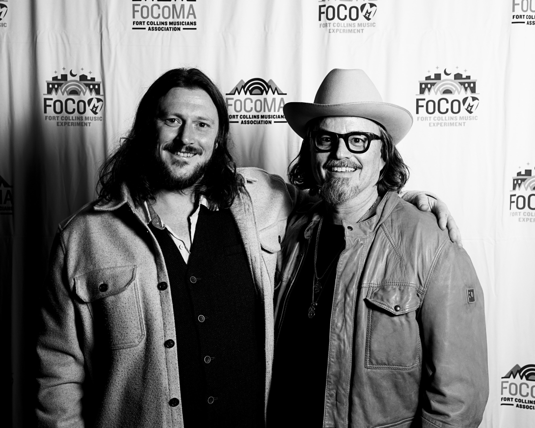 Guests at Peer Awards Photo by Marc Leverette standing in front of FoCoMA step-and-repeat 