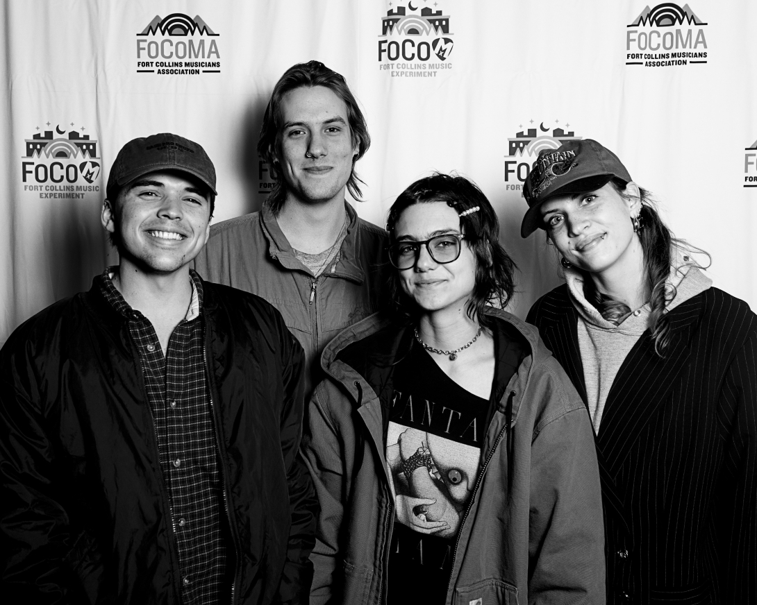 Guests at Peer Awards Photo by Marc Leverette standing in front of FoCoMA step-and-repeat 