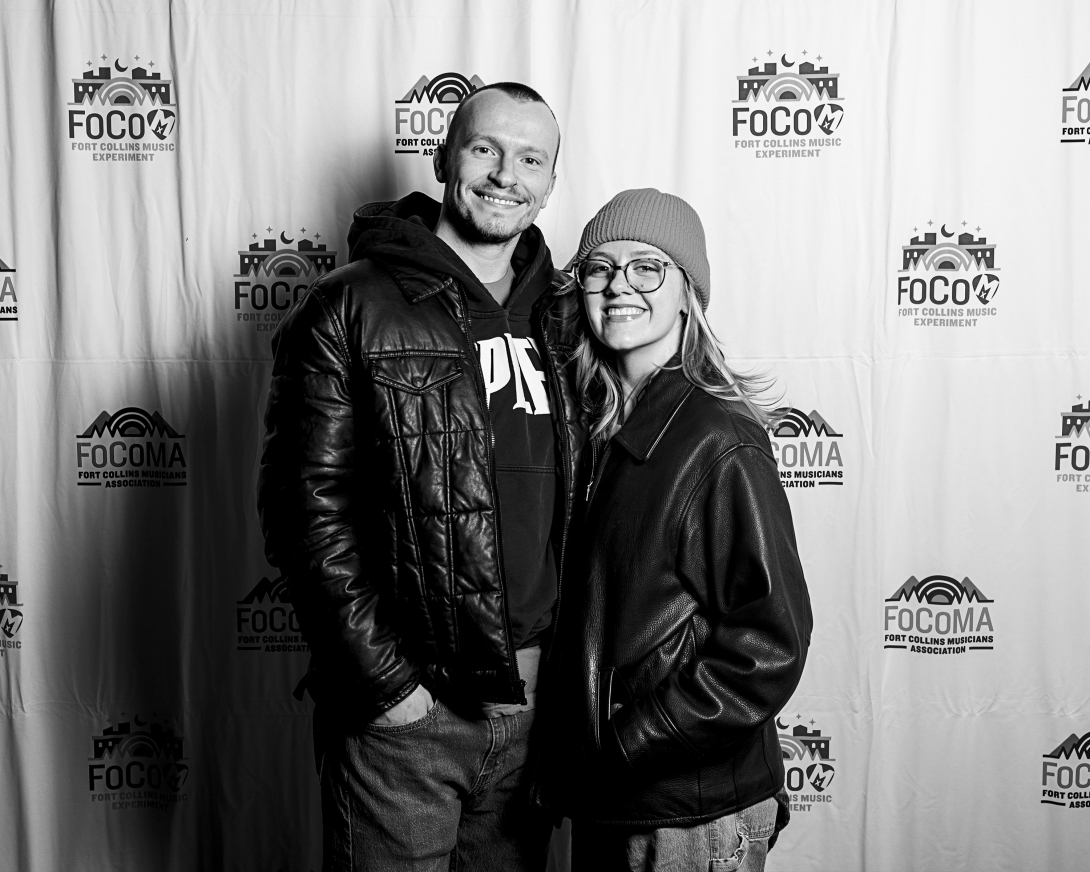 Guests at Peer Awards Photo by Marc Leverette standing in front of FoCoMA step-and-repeat 