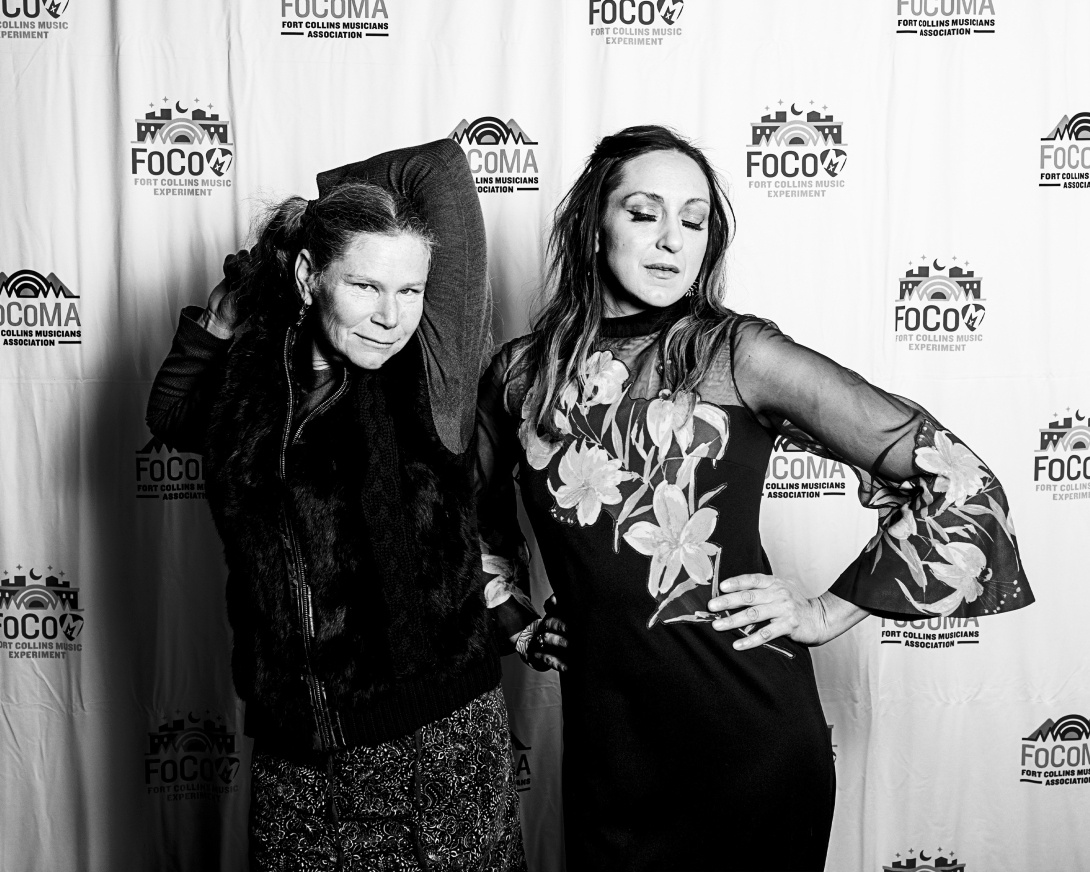 Guests at Peer Awards Photo by Marc Leverette standing in front of FoCoMA step-and-repeat 