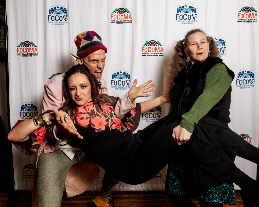 Guests at Peer Awards Photo by Marc Leverette standing in front of FoCoMA step-and-repeat 
