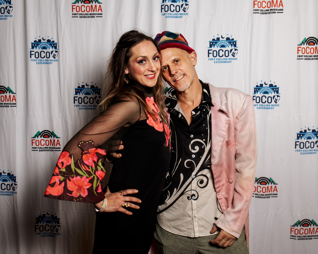 Guests at Peer Awards Photo by Marc Leverette standing in front of FoCoMA step-and-repeat 