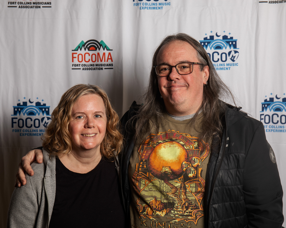 Guests at Peer Awards Photo by Marc Leverette standing in front of FoCoMA step-and-repeat 