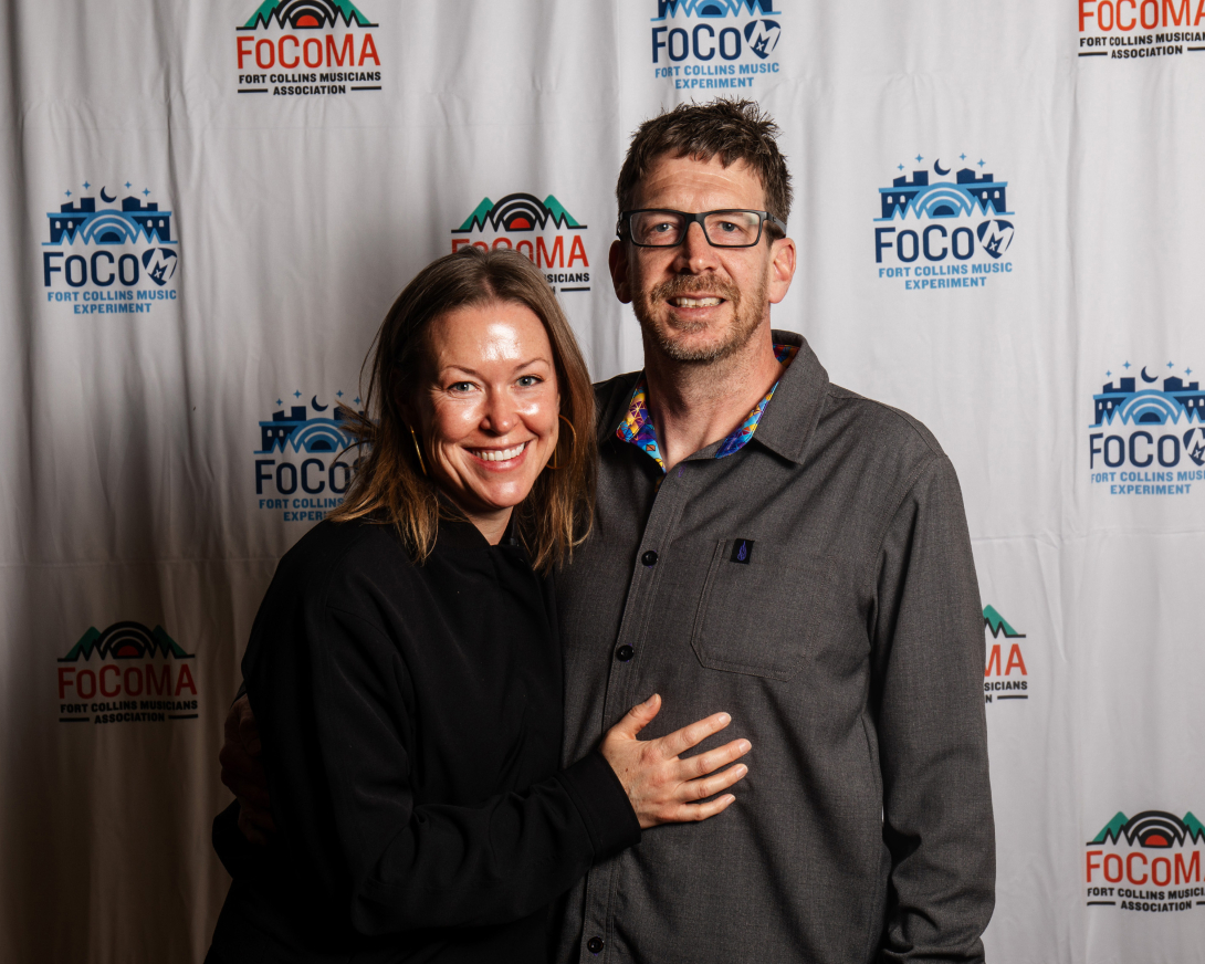 Guests at Peer Awards Photo by Marc Leverette standing in front of FoCoMA step-and-repeat 