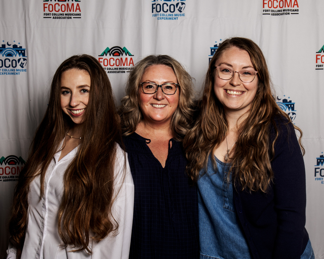 Guests at Peer Awards Photo by Marc Leverette standing in front of FoCoMA step-and-repeat 