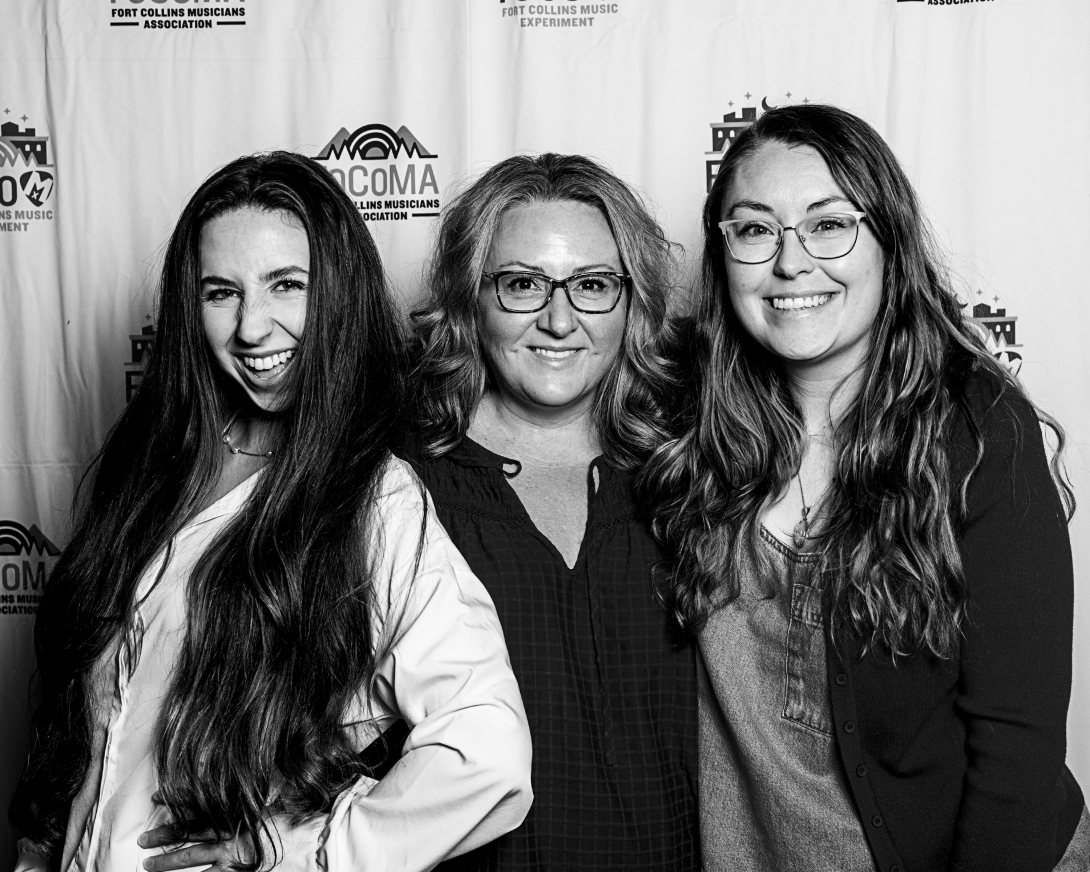 Guests at Peer Awards Photo by Marc Leverette standing in front of FoCoMA step-and-repeat 