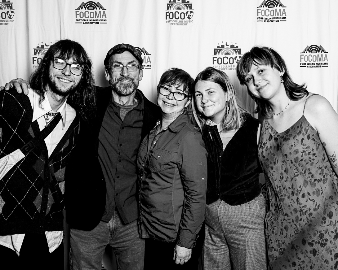 Guests at Peer Awards Photo by Marc Leverette standing in front of FoCoMA step-and-repeat 