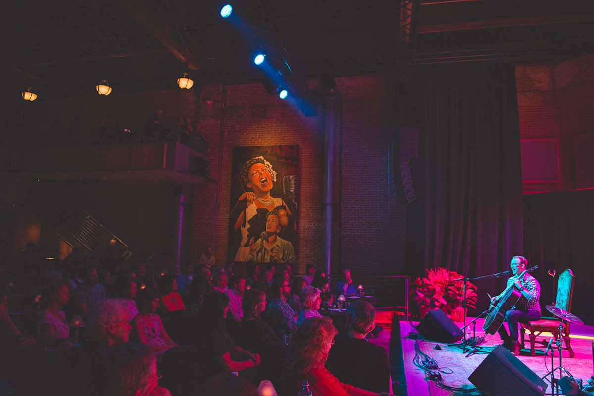 Ben Sollee on stage at Fort Collins Armory 