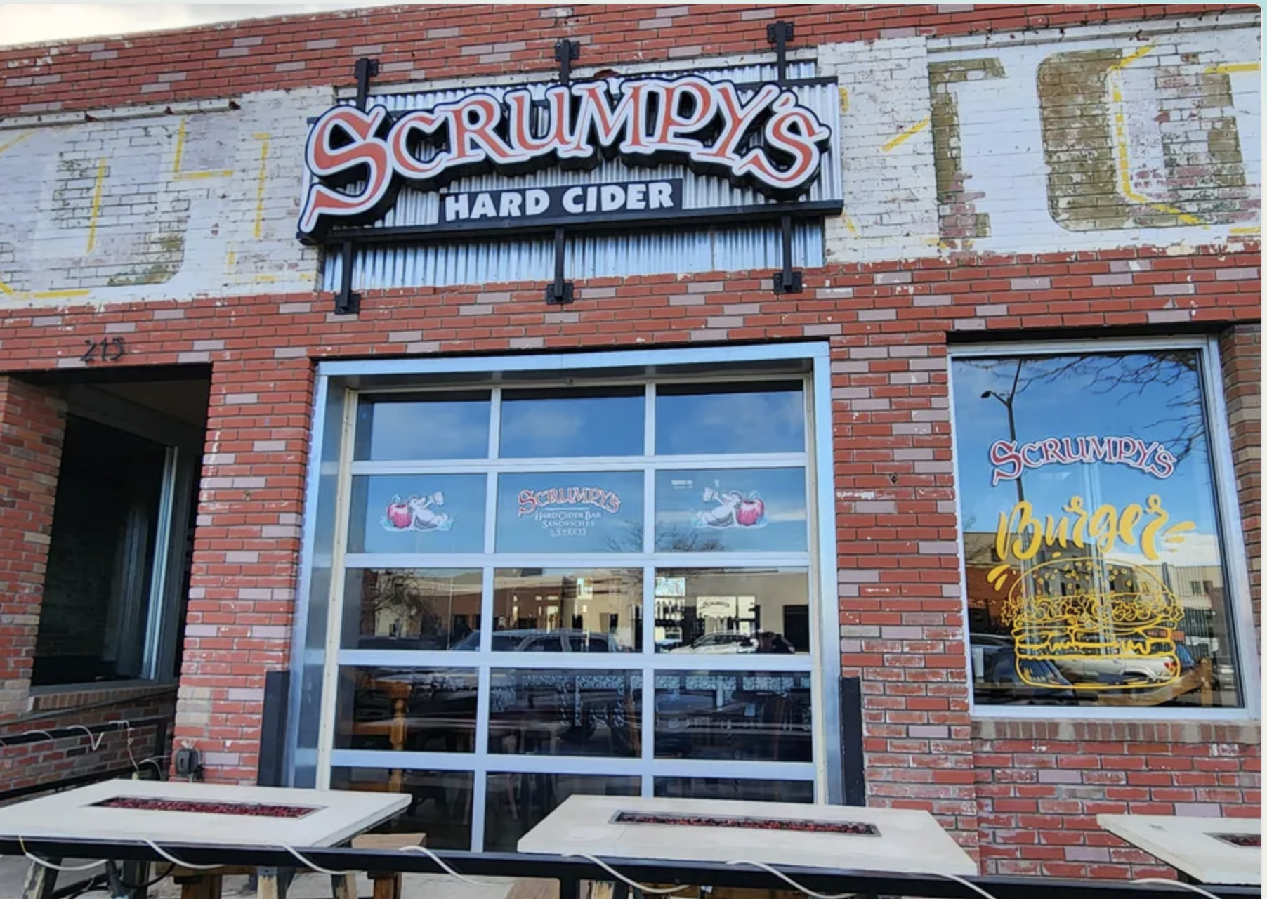 Scrumpy's Fort Collins building front, brick windows